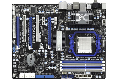 ASRock 890FX Deluxe4 AMD AM3 motherboard picture