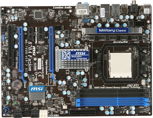 MSI 870A Fuzion gaming Motherboard Lucid Hydra image