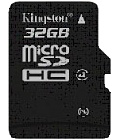 Kingston 32GB microSDHC card image