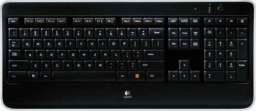 Logitech K800 backlit illuminated wireless keyboard image