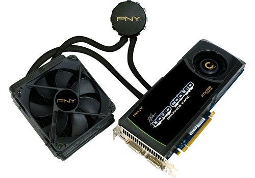 PNY XLR8 liquid cooled GeForce GTX 580 video card image