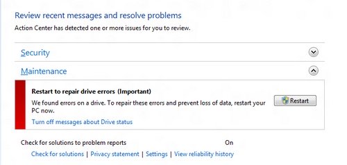 Microsoft Windows 8 chkdsk improvements image